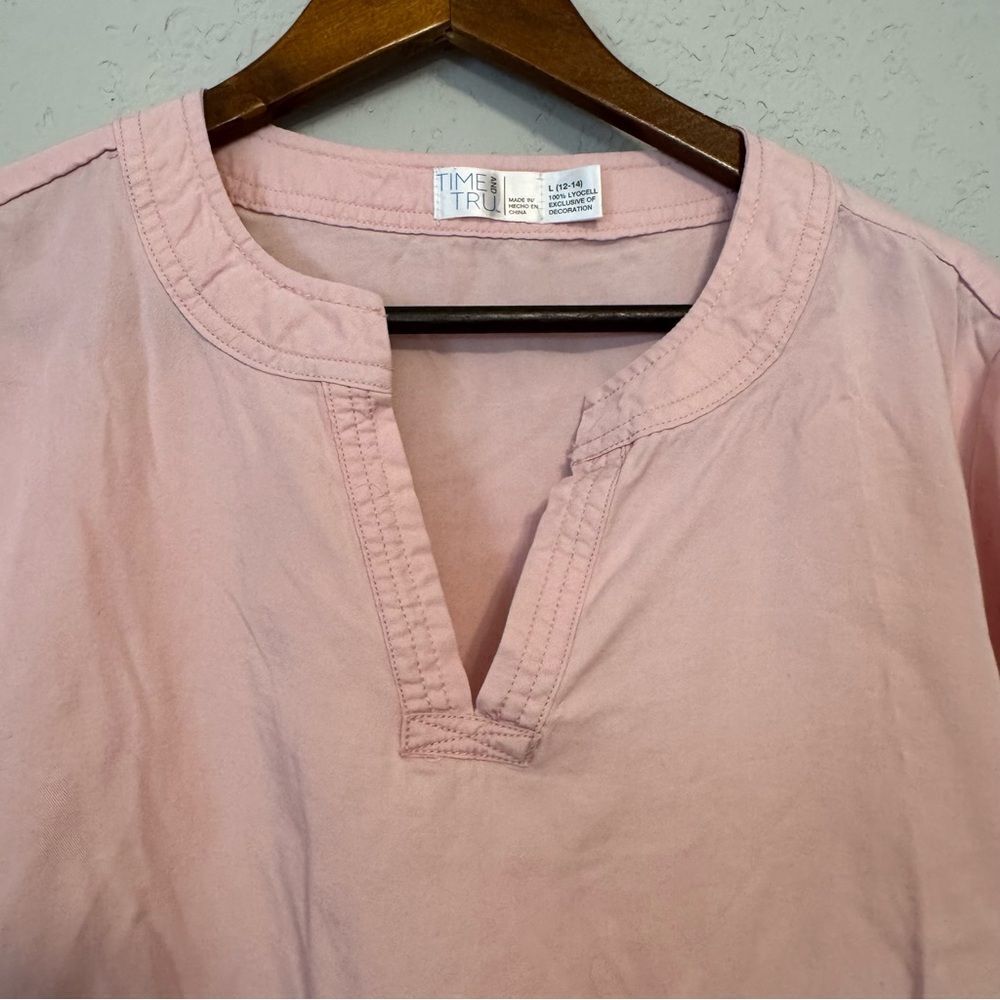 Light Pink Long Sleeve Blouse - Picture 3 of 6